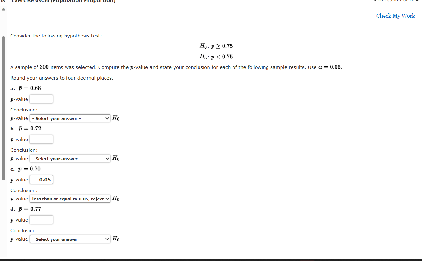 Solved Consider the following hypothesis test: : : A sample | Chegg.com