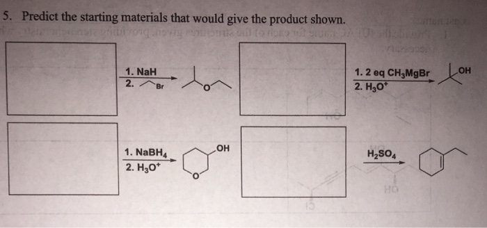 Solved Predict the starting materials that would give the | Chegg.com