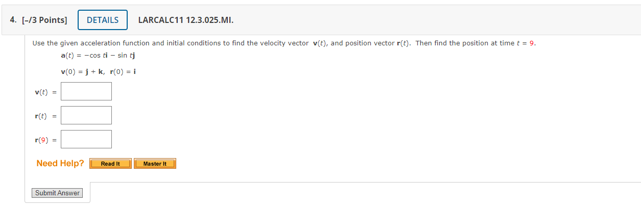 Solved Use the given acceleration function and initial | Chegg.com