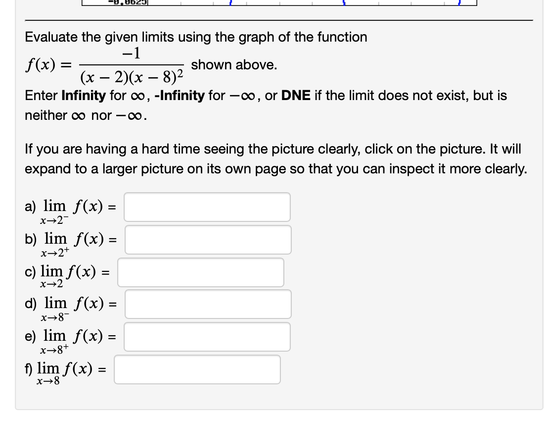 Solved Evaluate the given limits using the graph of | Chegg.com
