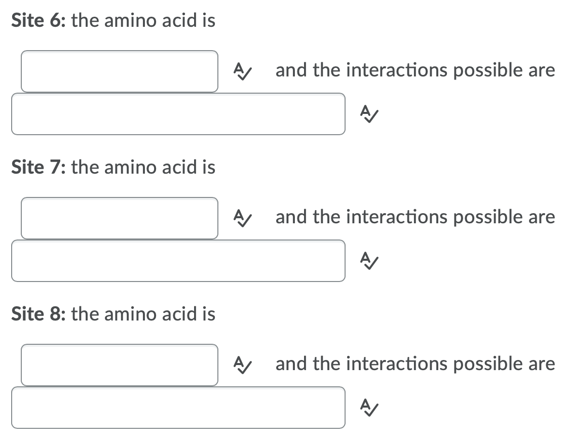 Solved For each site in Enzyme 2 (shown below), enter the | Chegg.com