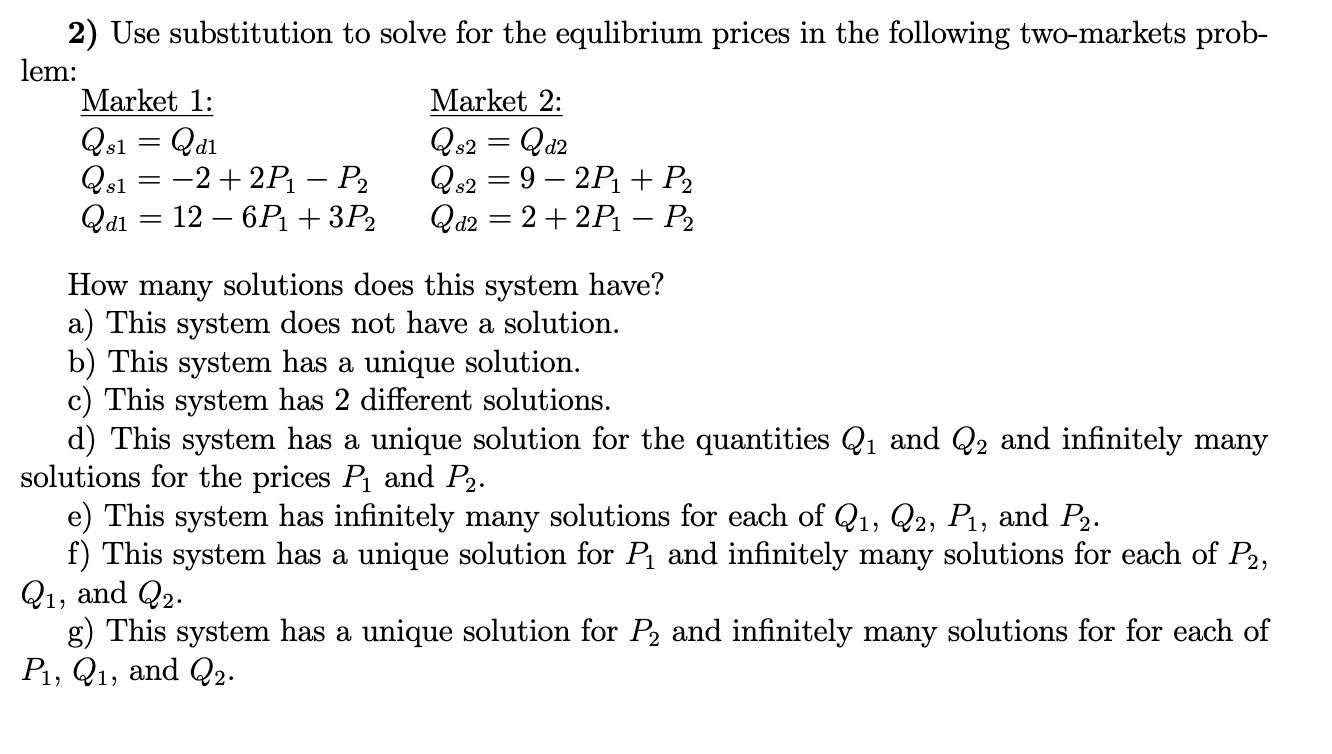 solved-2-use-substitution-to-solve-for-the-equlibrium-chegg