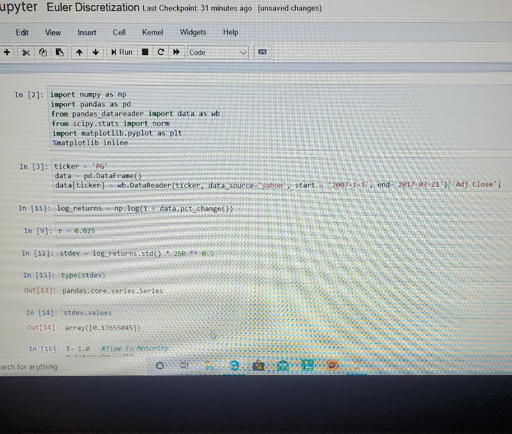 Having trouble figuring out the rest of python code | Chegg.com