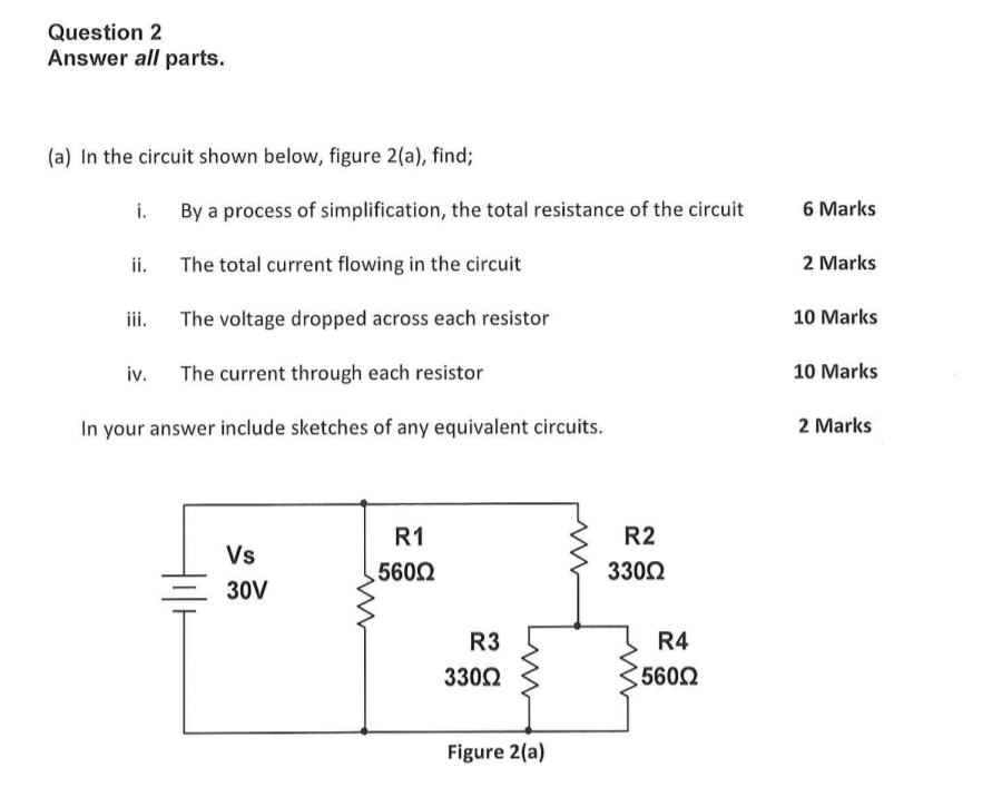 Solved Question 2 Answer all parts. (a) In the circuit shown | Chegg.com