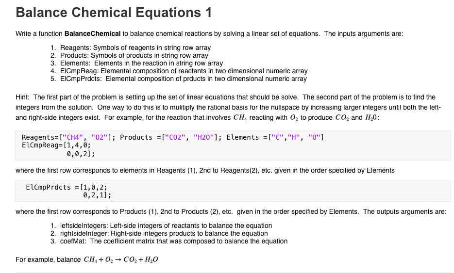 balance-chemical-equations-1-write-a-function-chegg