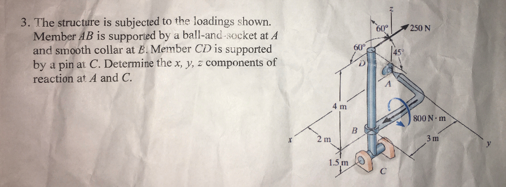 Solved 3. The Structure Is Subjected To The Loadings Shown. | Chegg.com