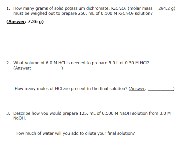 Molar Mass Of K2cr2o7 slidesharefile