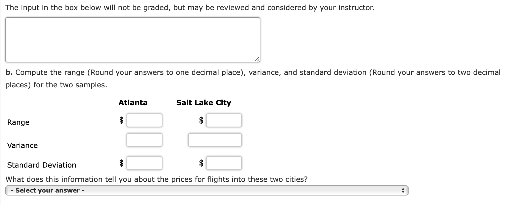 Solved The Results Of A Search To Find The Least Expensive | Chegg.com