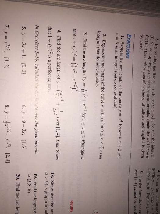 Solved 4. Use the formula for arc l graphs y = f(x) and y = | Chegg.com