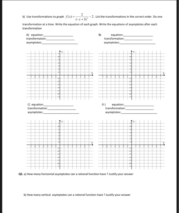 Solved B) Use Transformations To Graph F(x) 2. List The 