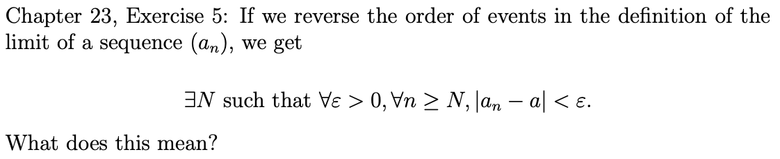 Solved Chapter 23, Exercise 5: If we reverse the order of | Chegg.com