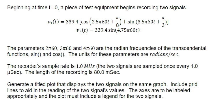 Solved Beginning at time t=0, a piece of test equipment | Chegg.com