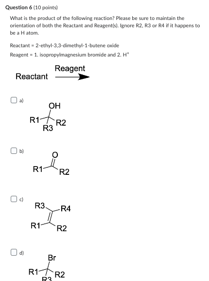 Solved The answer must include the product structure and R1, | Chegg.com