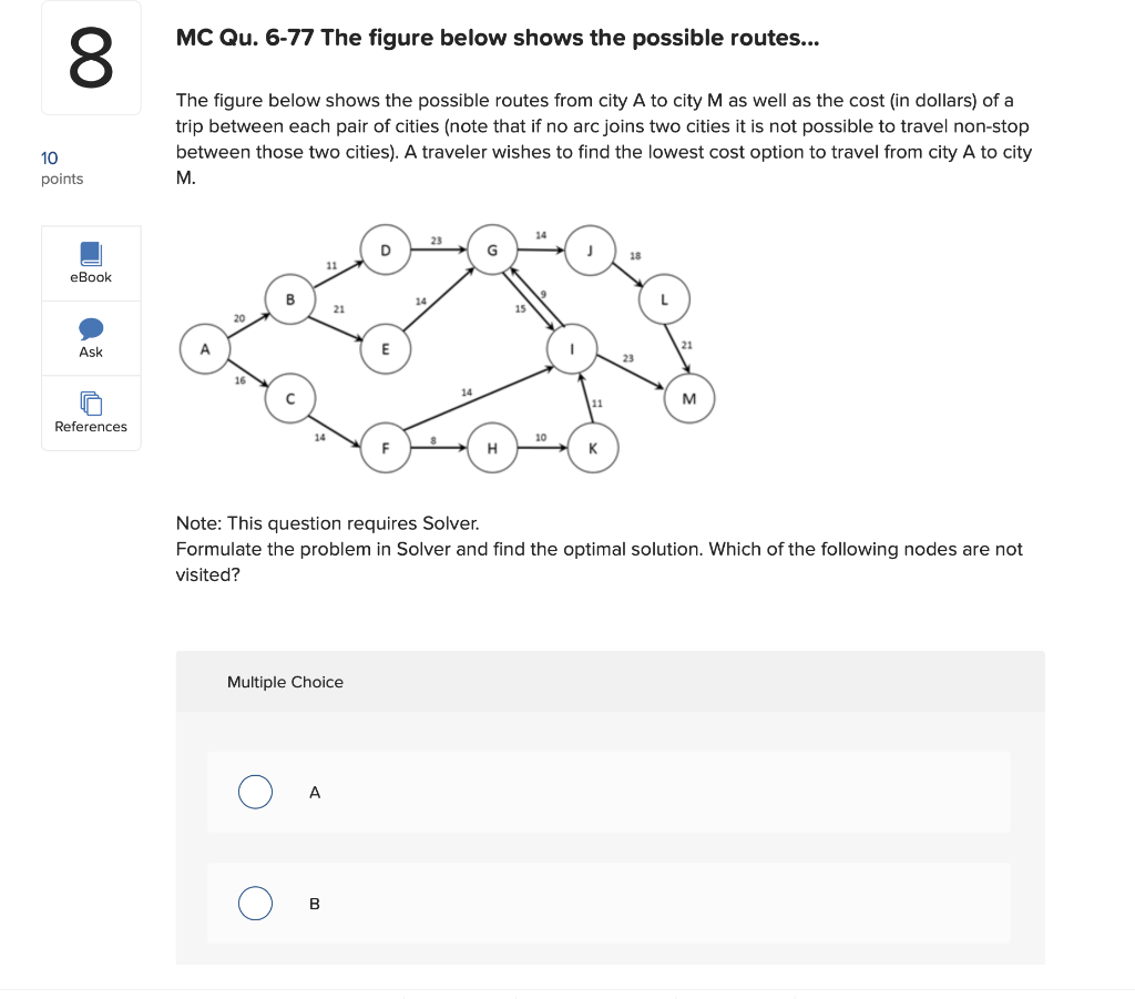Solved MC Qu. 6-77 The figure below shows the possible | Chegg.com