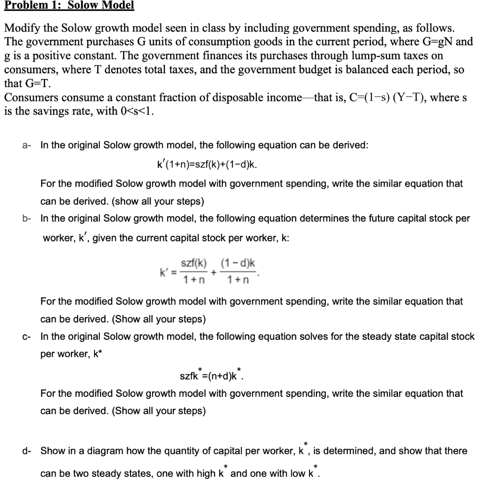 solved-problem-1-solow-model-modify-the-solow-growth-model-chegg