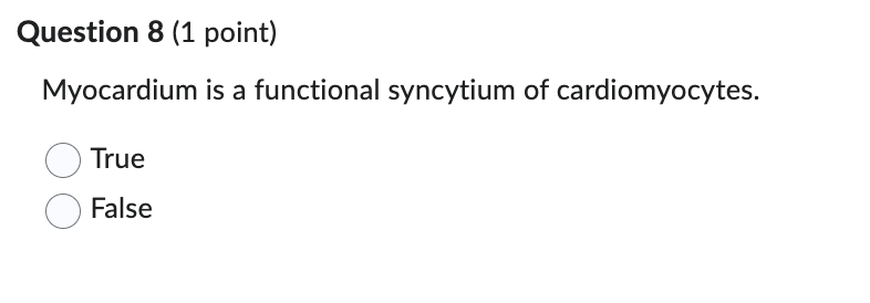 Solved Myocardium is a functional syncytium of | Chegg.com