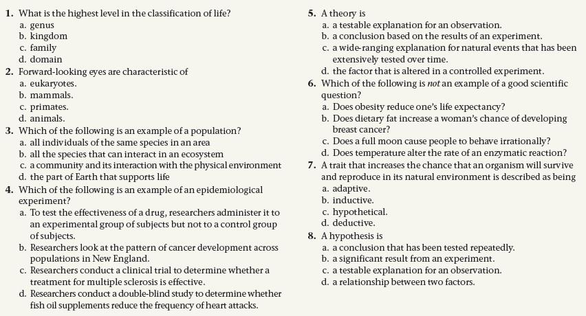 Solved 1. What is the highest level in the classification of | Chegg.com