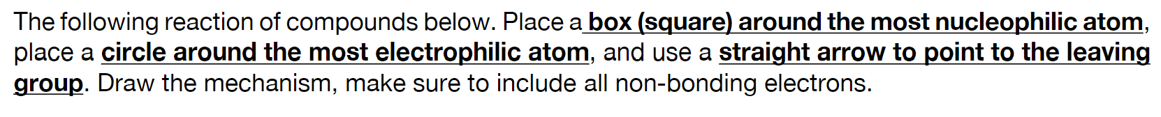 Solved The following reaction of compounds below. Place a | Chegg.com