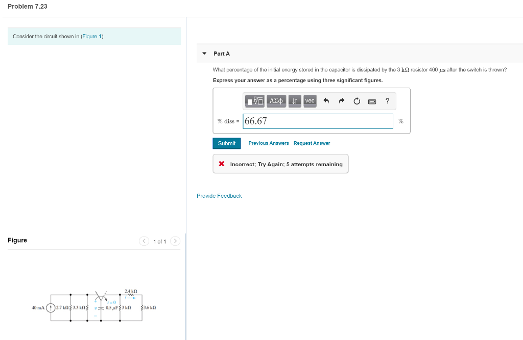 Solved Problem 7.23 Consider the circuit shown in (Figure | Chegg.com