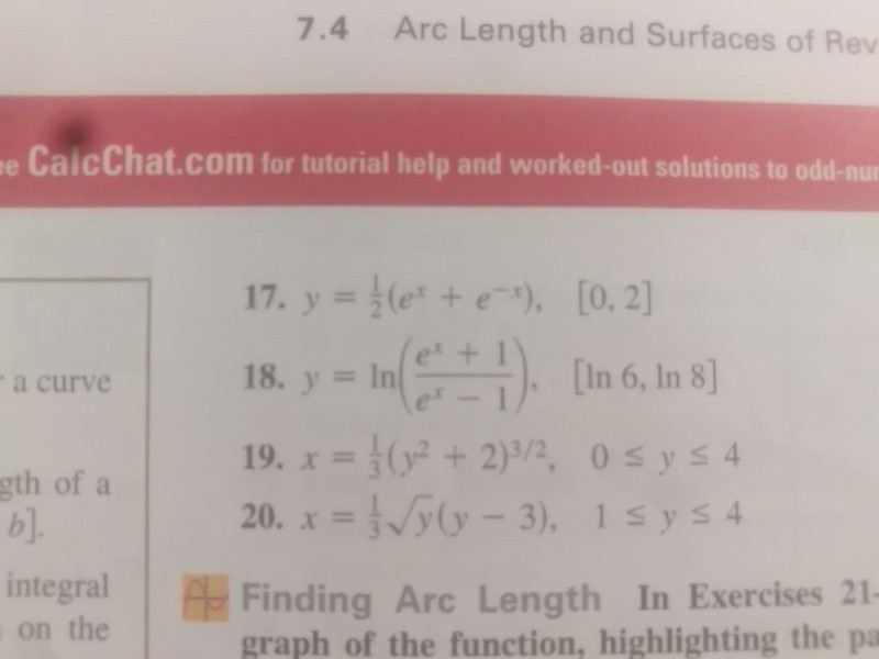 Solved problems 13, 17. find arc length of the graph of the | Chegg.com