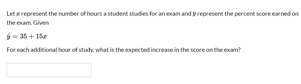 Solved Let x represent the number of hours a student studies | Chegg.com