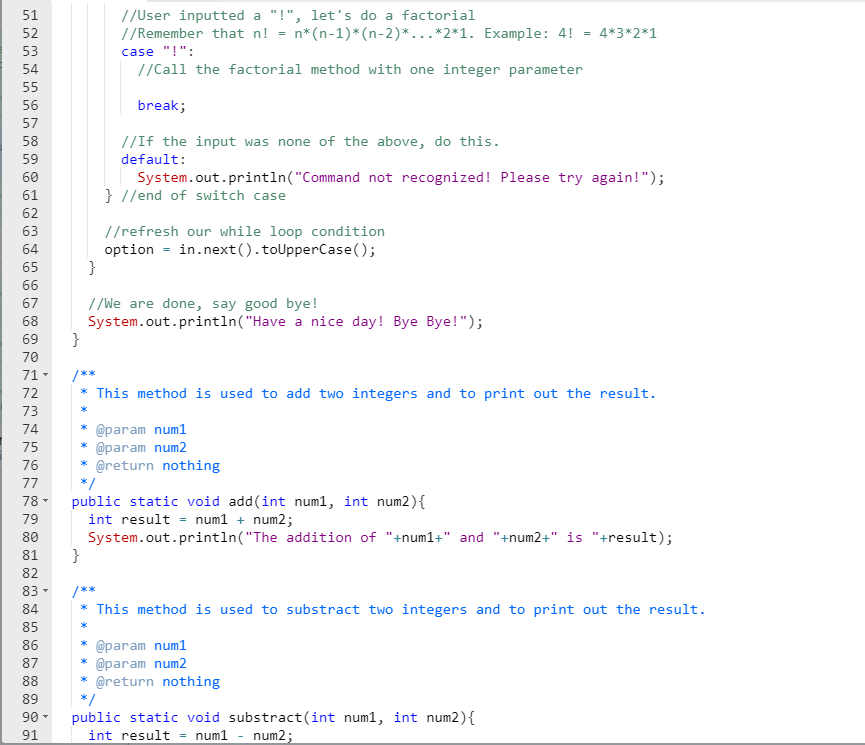 Solved Challenge 2 - Call the methods This program requires | Chegg.com