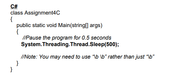 Solved Assignment4C: Backspacing Animation. We covered | Chegg.com