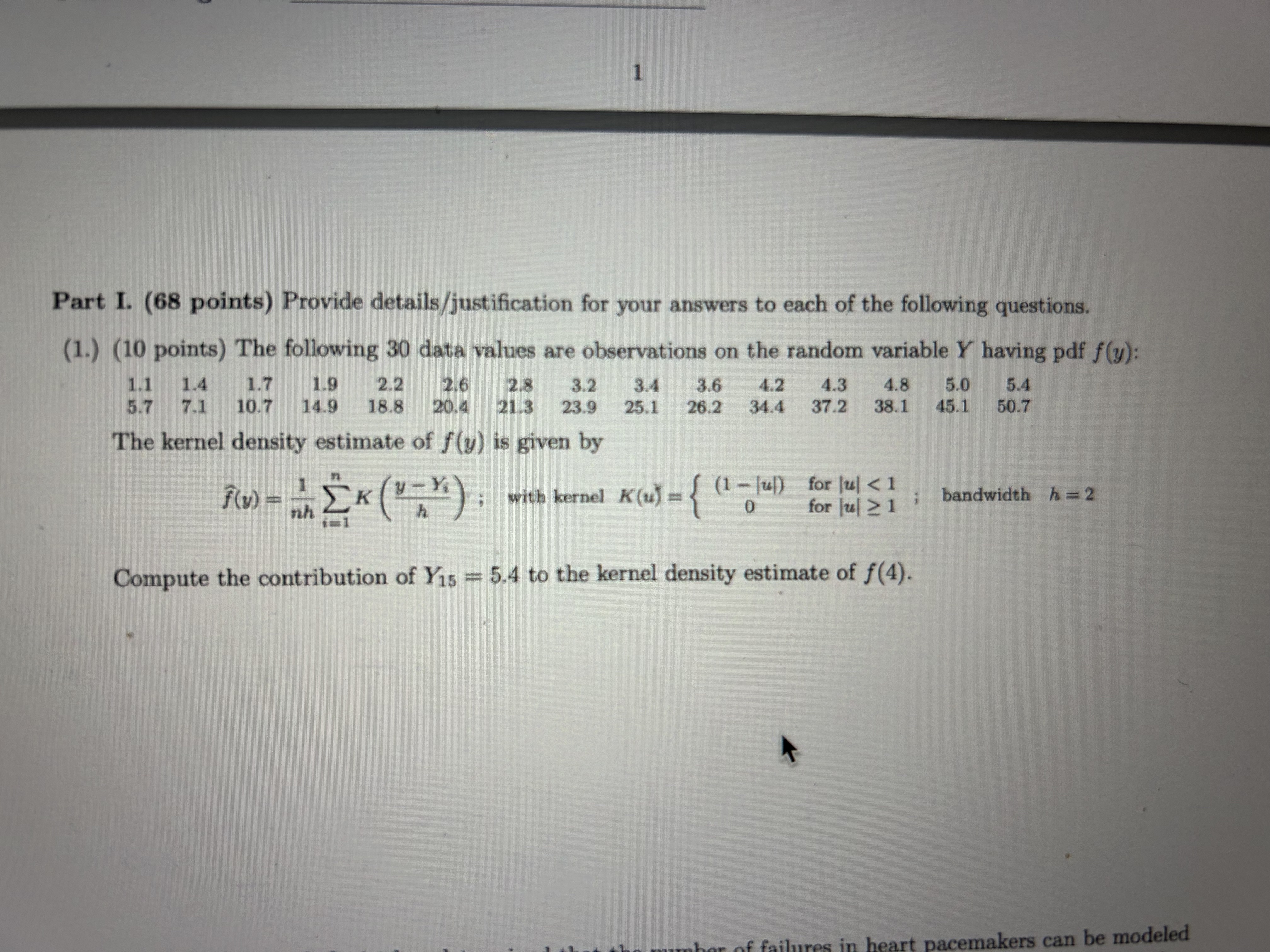 Solved Part I. (68 ﻿points) ﻿Provide details/justification | Chegg.com