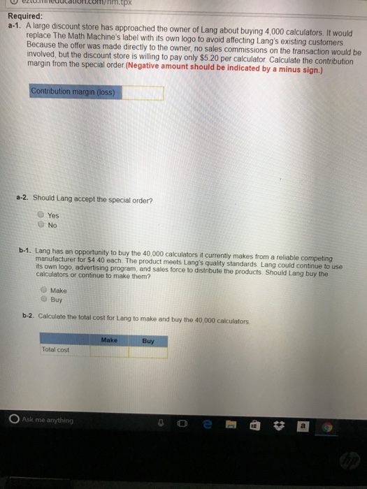 Solved Lang Corporation makes and sells stateoftheart