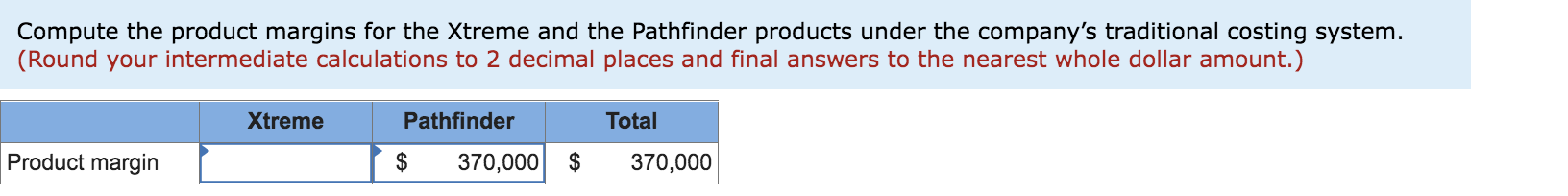 Solved Compute The Product Margins For The Xtreme And The 1589