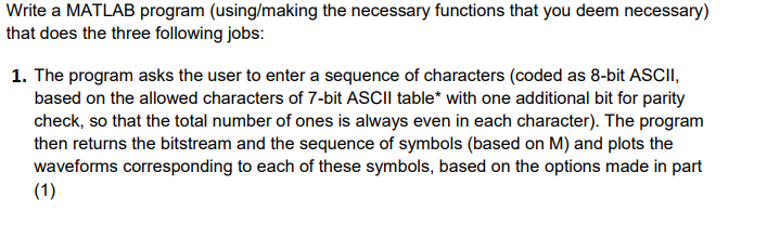 Solved Write a MATLAB program (using/making the necessary | Chegg.com