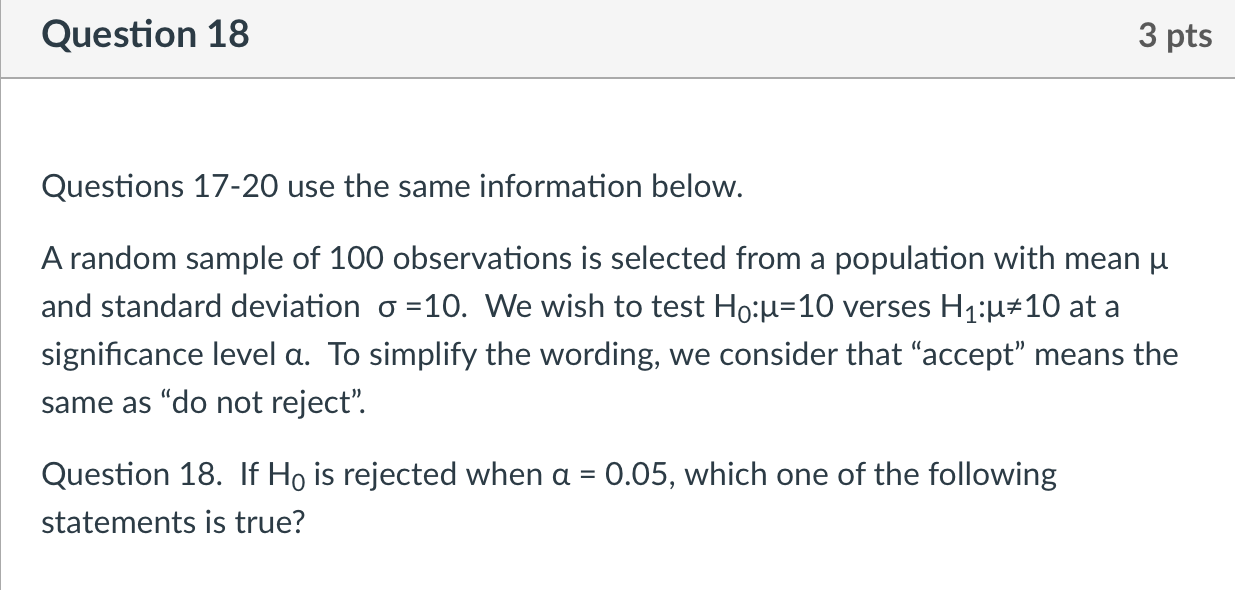 Solved b) If the p-value of the test is 0.034, the sample | Chegg.com