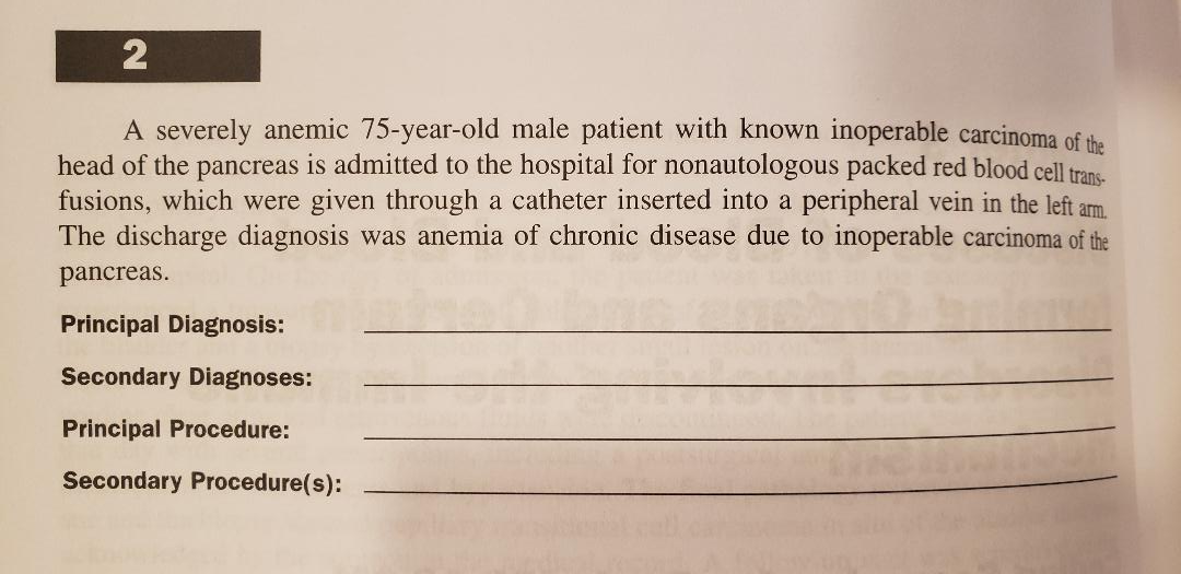 Solved A severely anemic 75-year-old male patient with known | Chegg.com