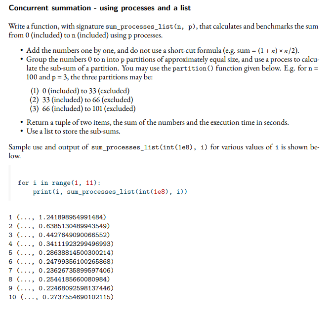 Solved Use Python, processes, and queue | Chegg.com
