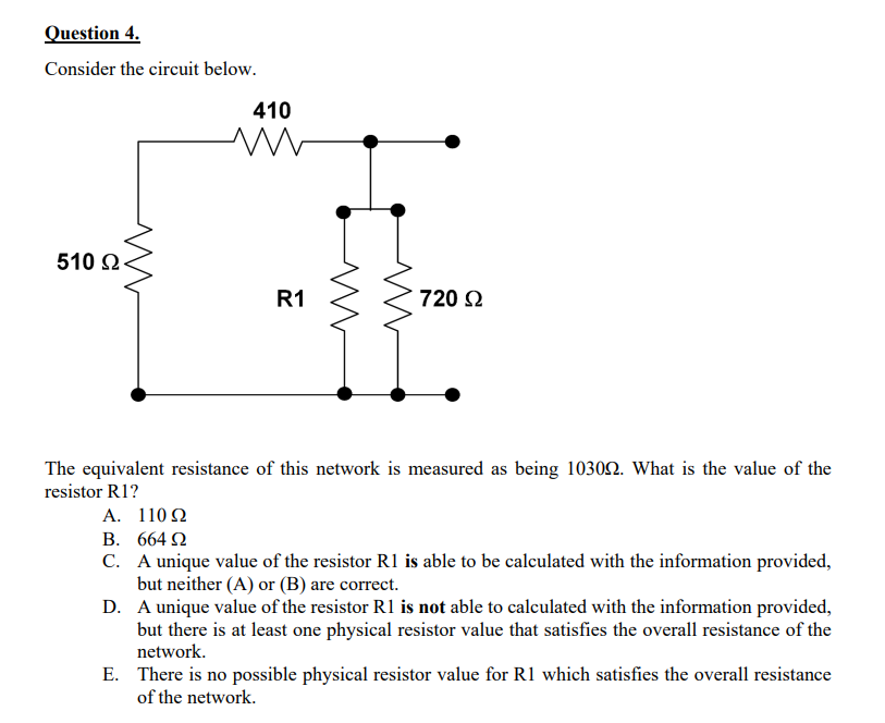 Solved Consider the circuit below. The equivalent resistance