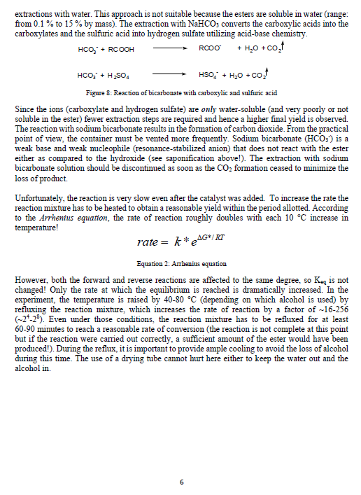 Solved Experiment 8: Fischer Esterification - Synthesis of | Chegg.com