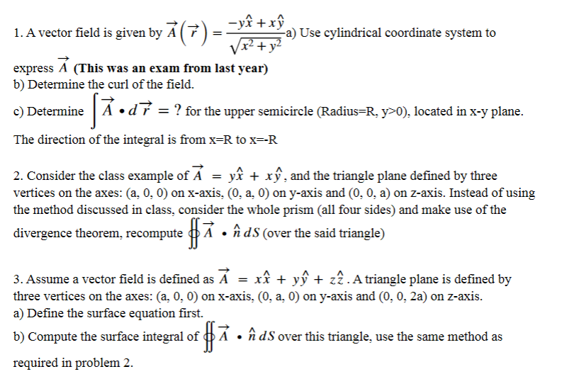 Bya 7 Ye Xj 1 A Vector Field Is Given By A Chegg Com