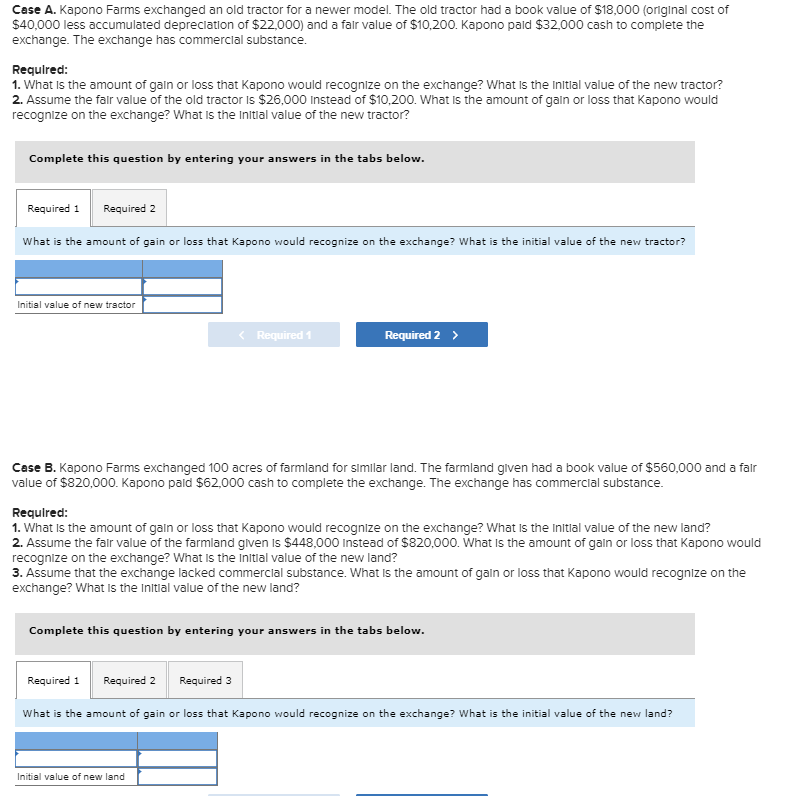solved-case-a-kapono-farms-exchanged-an-old-tractor-for-a-chegg