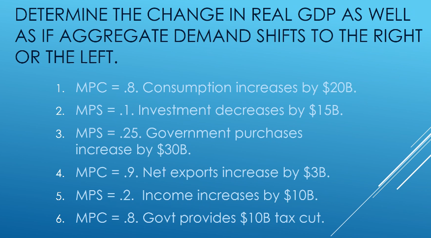 (solved) decrease in real gdp than the initial... Solved DETERMINE THE CHANGE IN REAL GDP AS WELL AS IF | Chegg.com