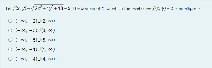 Solved Let F X Y 2x2 4y2 18 X The Domain Of C For Chegg Com