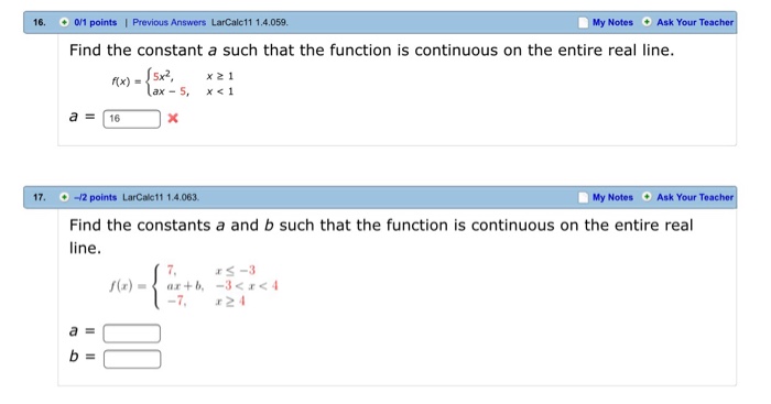 Solved My Notes Ask Your Teacher 16. ?0/1 points Previous | Chegg.com