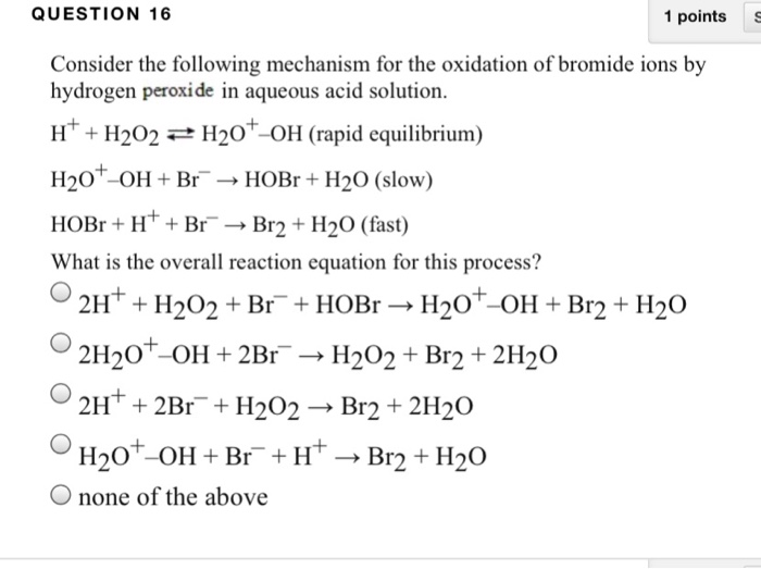 Solved Consider the following mechanism for the oxidation of | Chegg.com