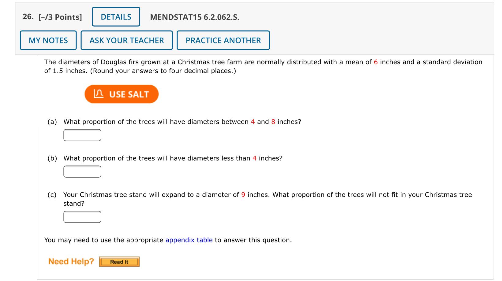Solved 26 13 Points DETAILS MENDSTAT15 6 2 062 S MY Chegg