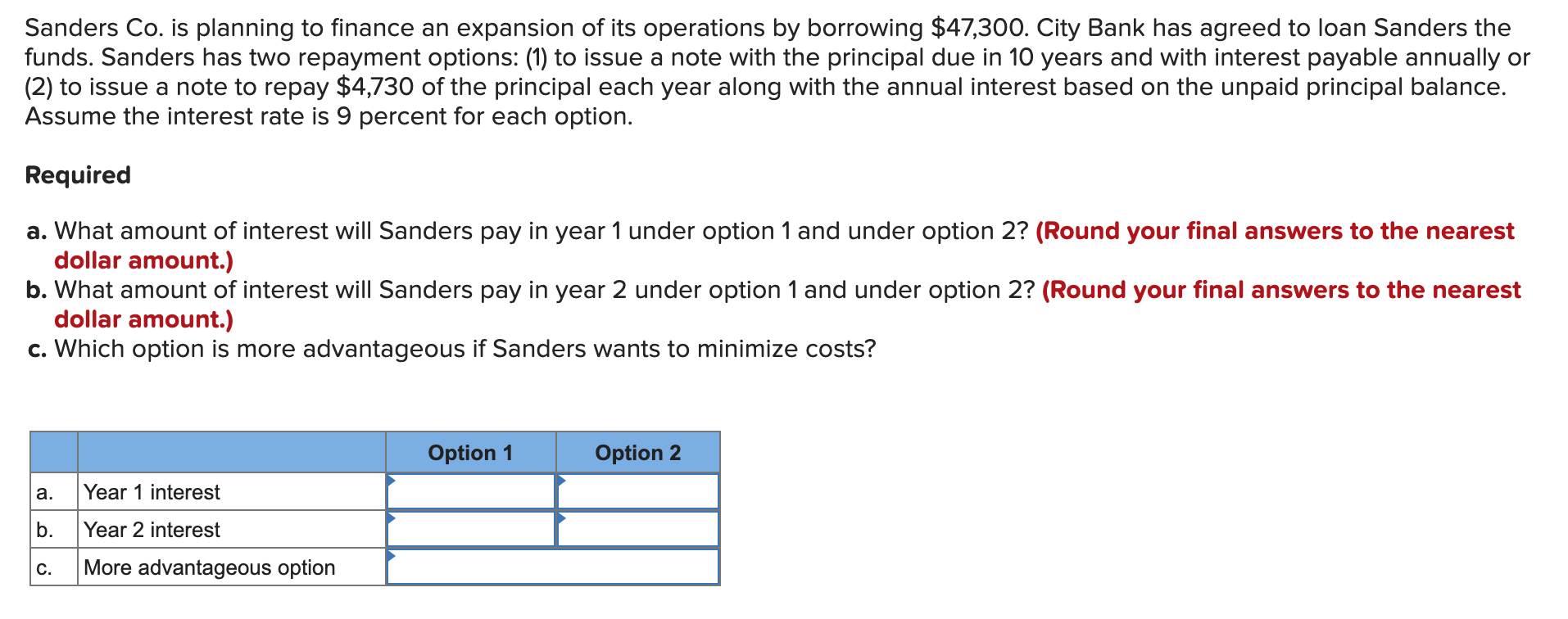 Solved Sanders Co. is planning to finance an expansion of