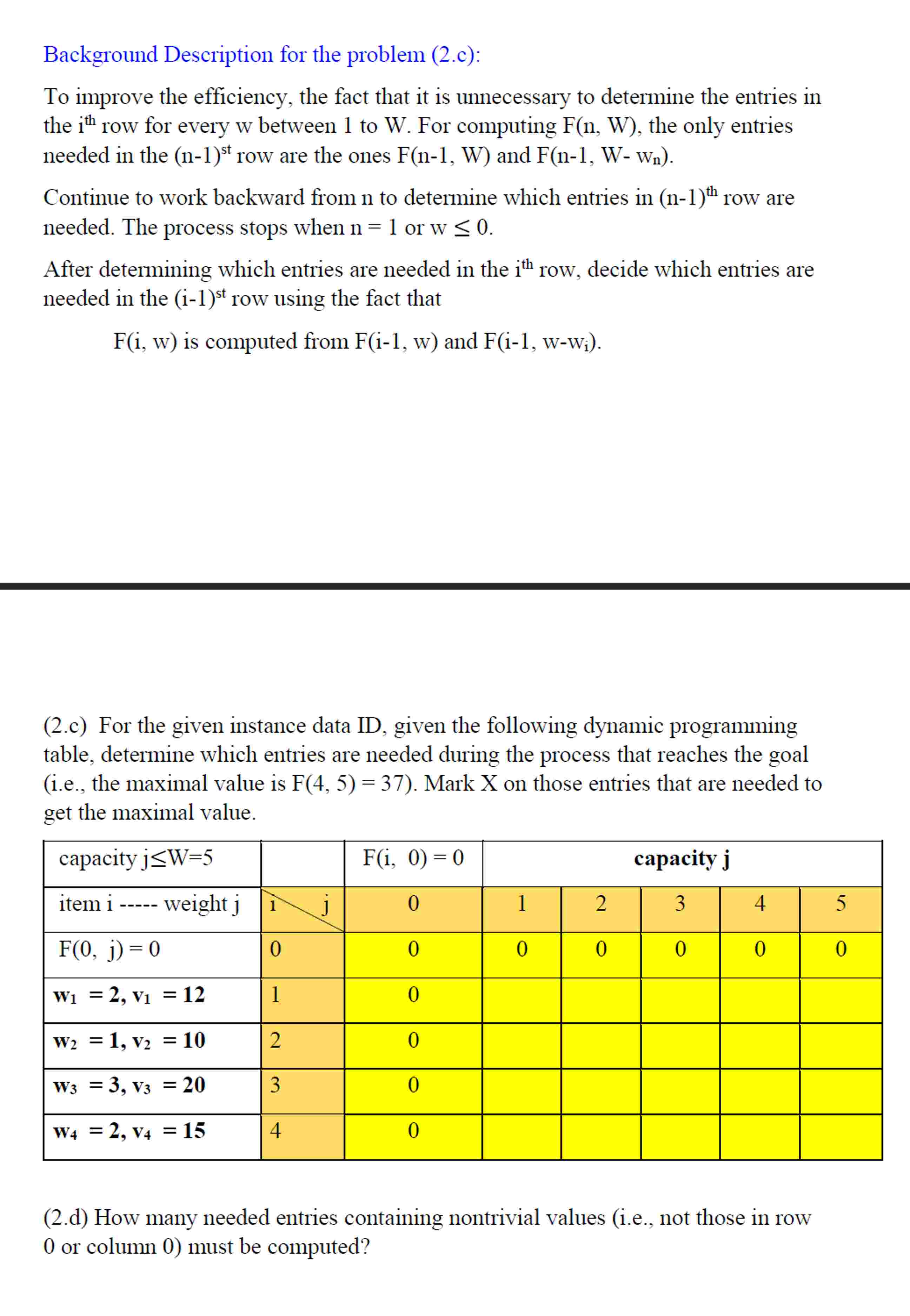 Solved Background Description for the problem (2.c):To | Chegg.com