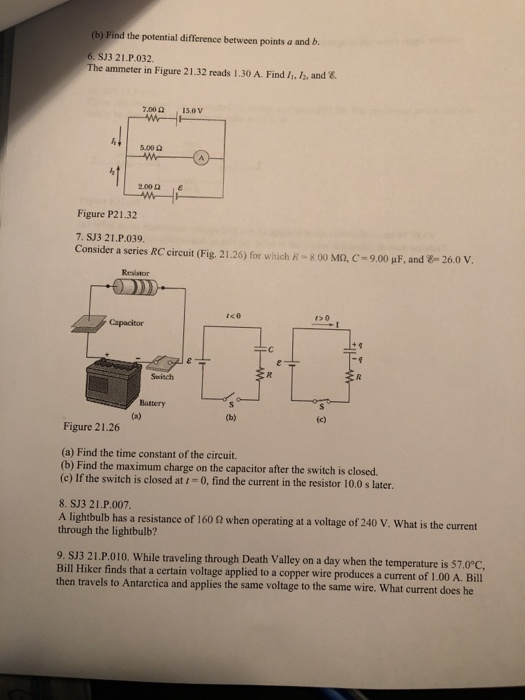 Solved 1. SJ3 21.P.00S. Suppose that the current through a | Chegg.com