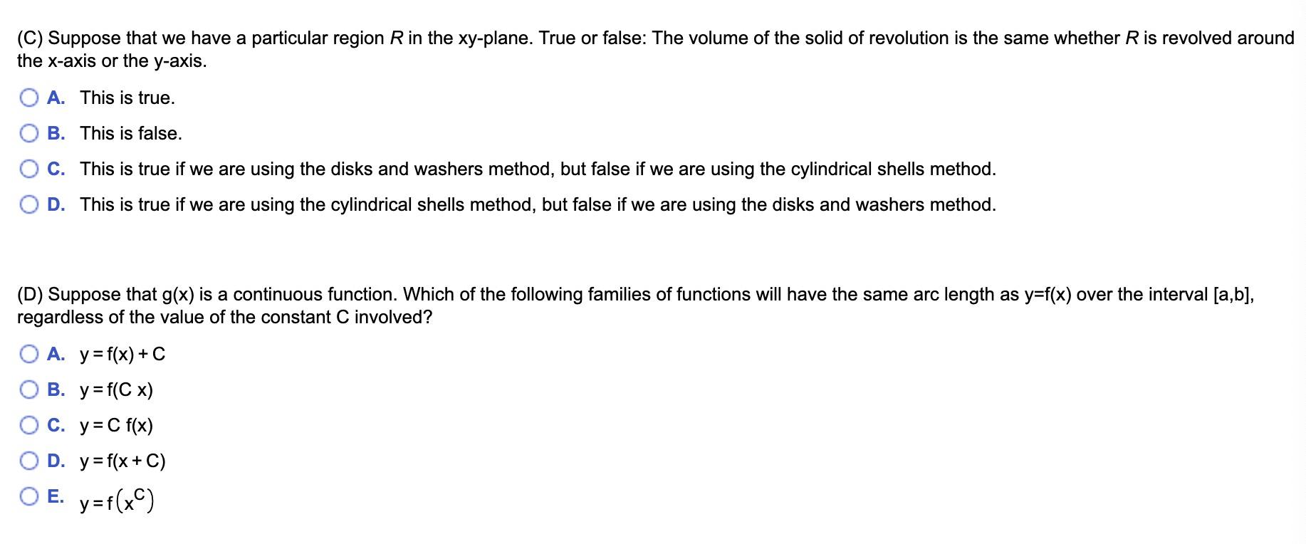 Solved A How Would You Integrate J Sin C X Dx Oa Ob R Chegg Com