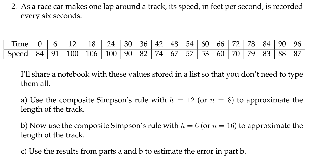Solved 2. As a race car makes one lap around a track, its