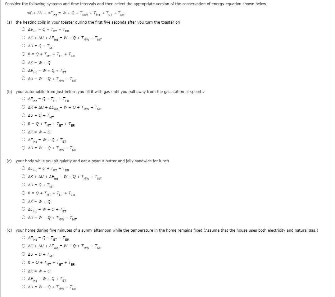 Solved Consider The Following Systems And Time Intervals Chegg Com