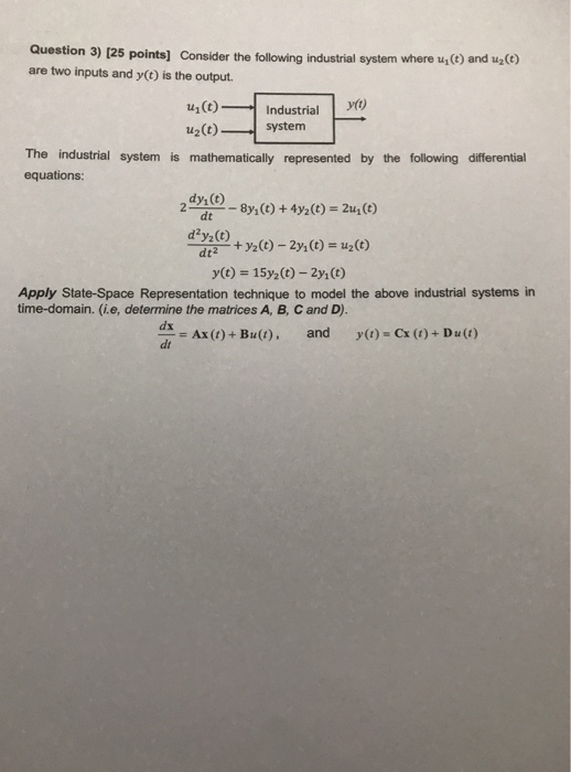 Solved Question 3) 125 points] Consider the following | Chegg.com